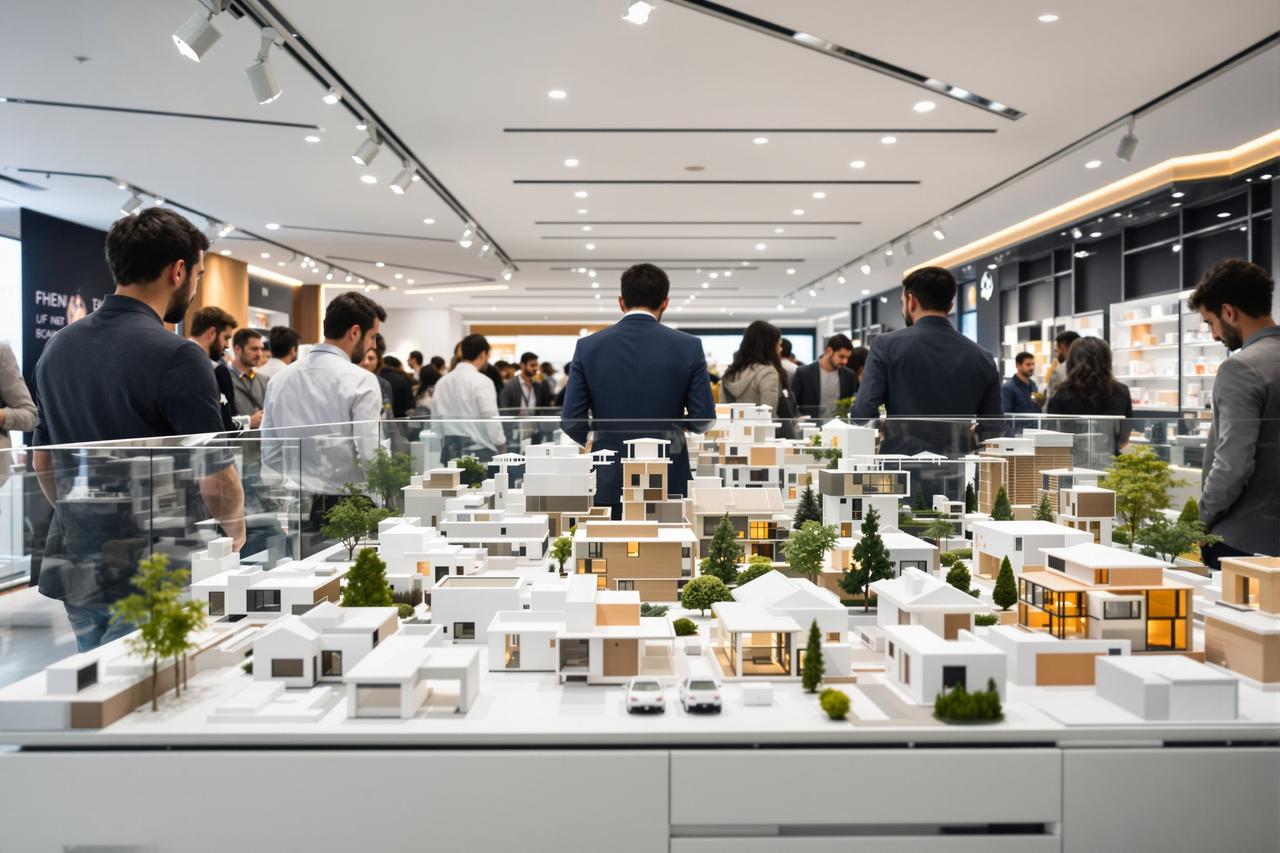 某城市放开限购后楼市火爆，售楼处通宵排队